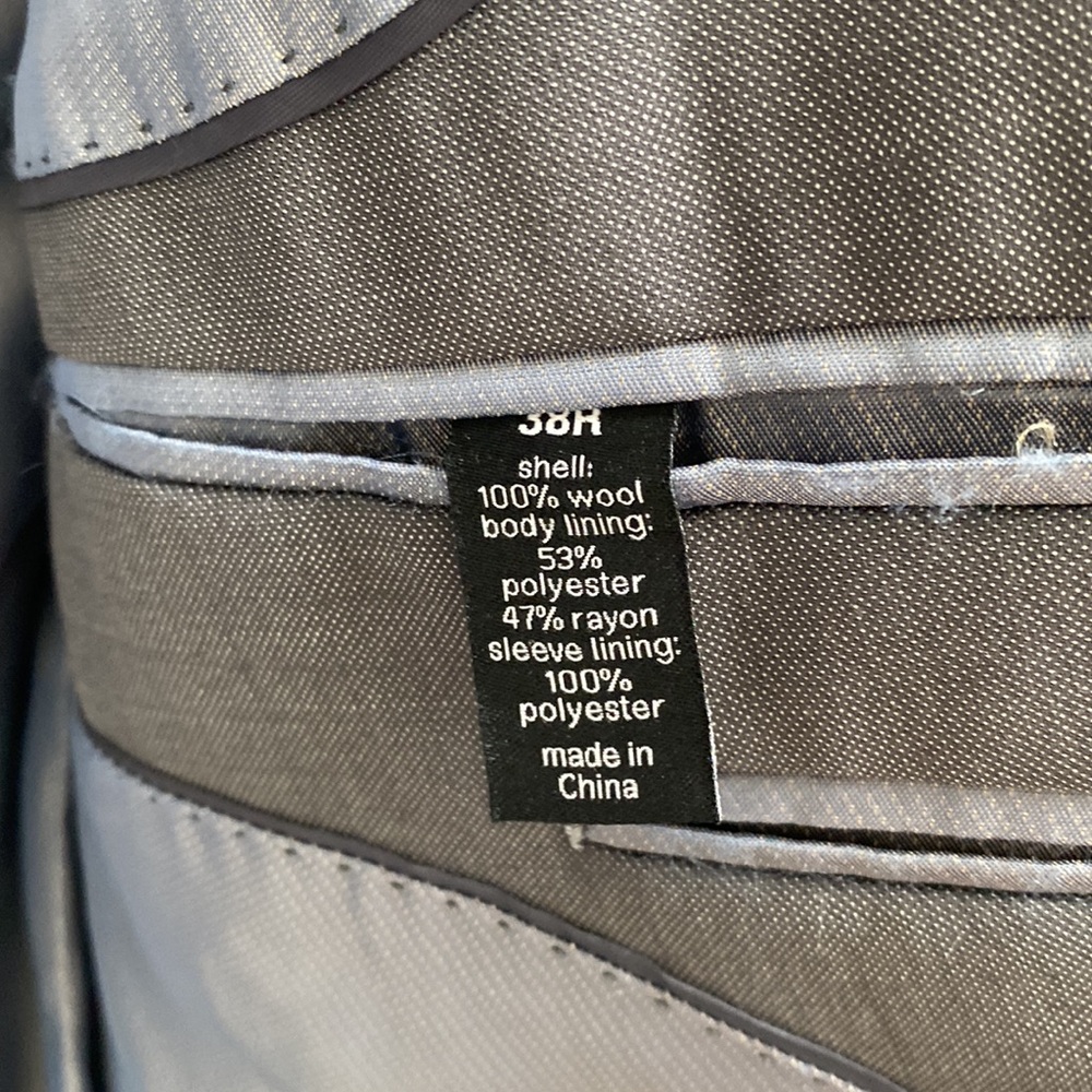 Bar III Men’s 38R 100% Wool Jacket (Gray) - Picture 4 of 5